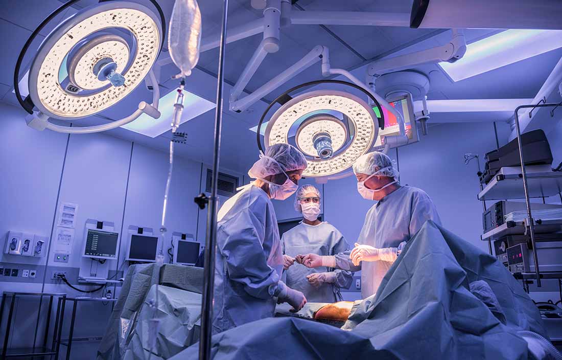 Doctors in an operating room.