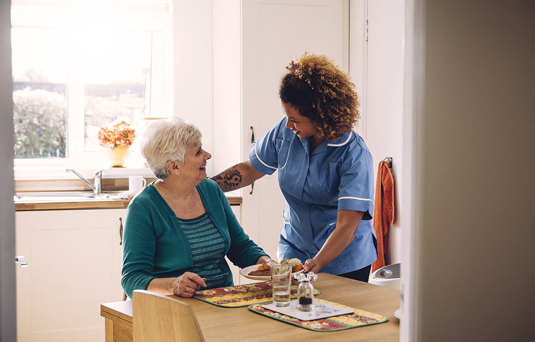 Image for after LeadingAge Annual conference showing caretaker and older woman