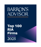 Barron's Advisor Top 100 RIA Firms 2025 logo.