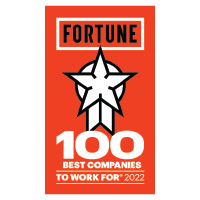 Logo for Fortune 100 Best Companies to Work For 2022.