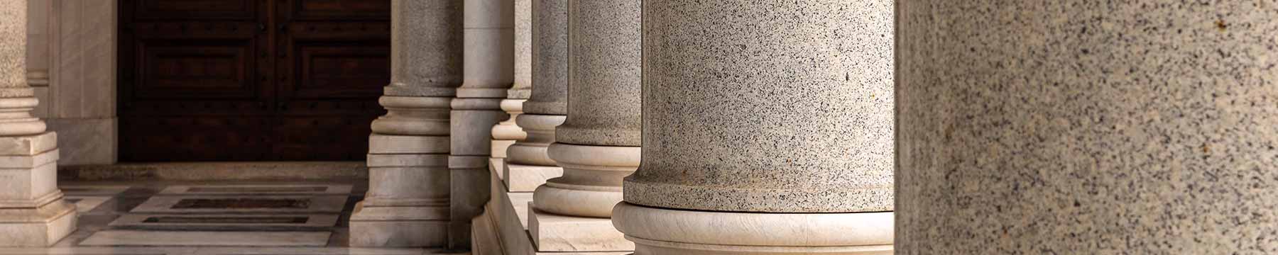 Pilars at a government building.