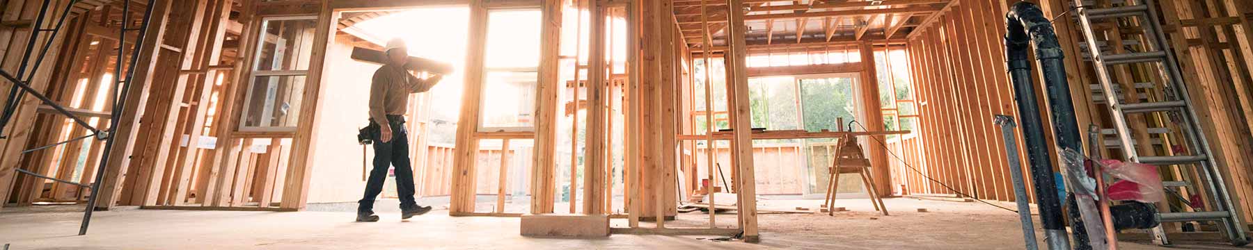 Construction workers building.