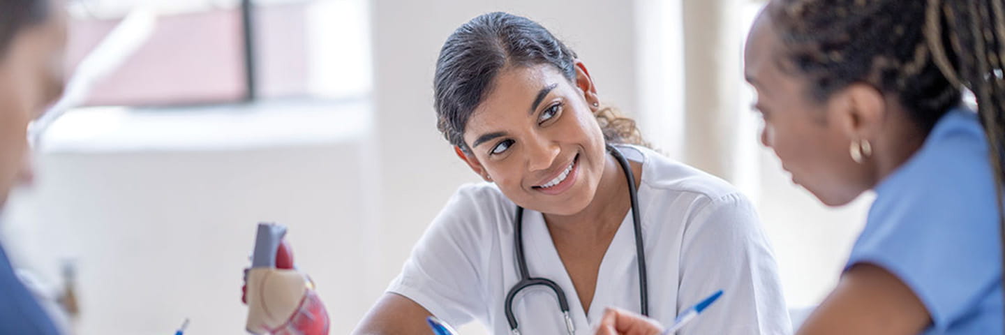 Doctor and nurse at work.