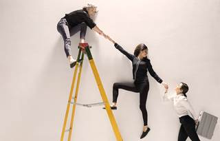Image of women on ladder