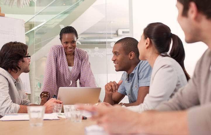 Image of a woman leading a meeting