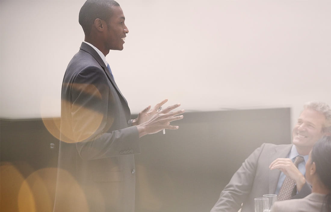 Image of people talking