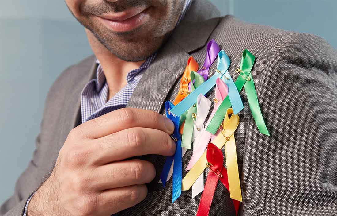 Image of charitable ribbons