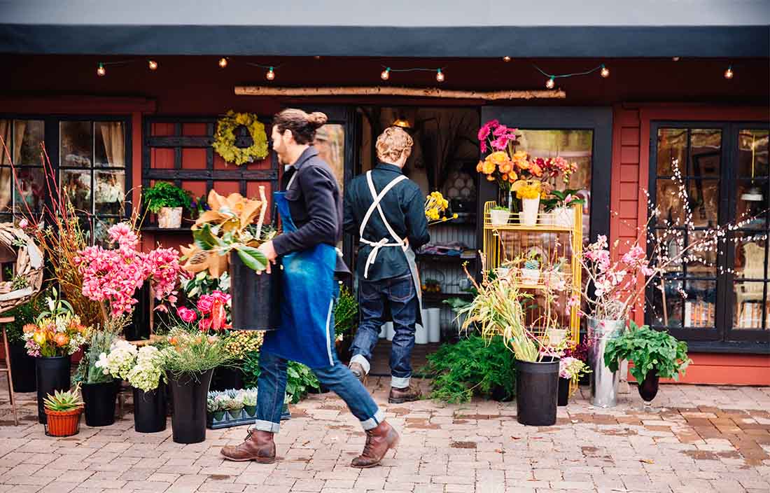 Walking by a flower shop