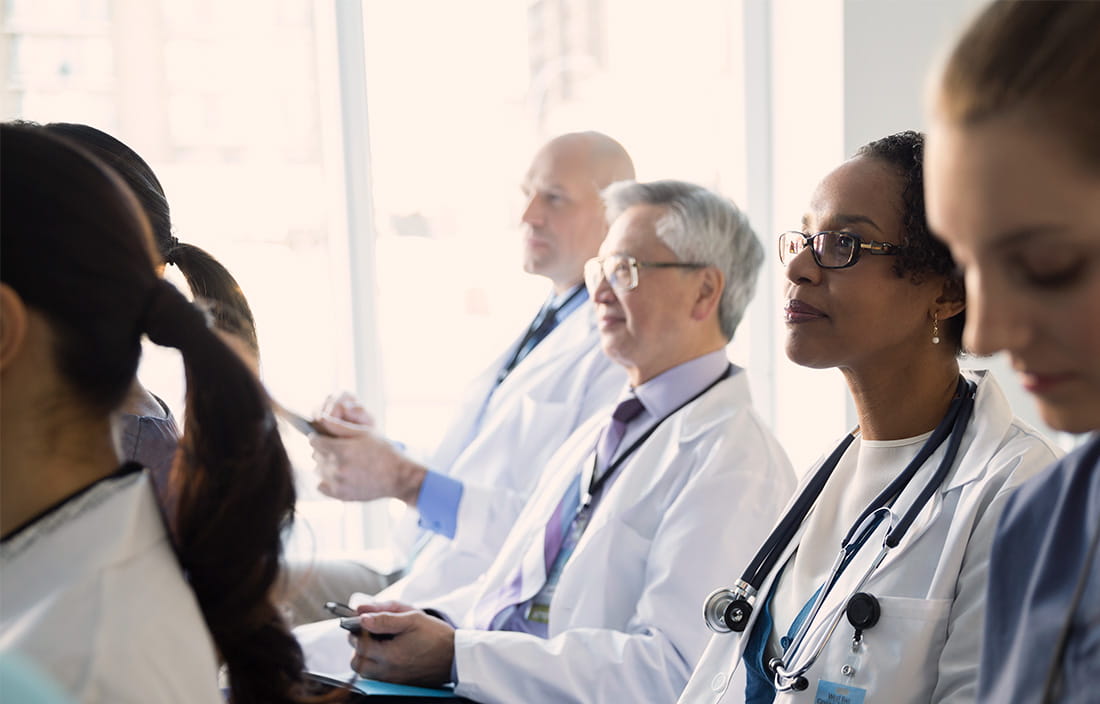 Doctors at a seminar