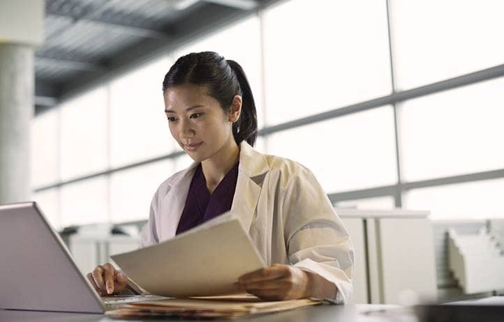 Women looking at files