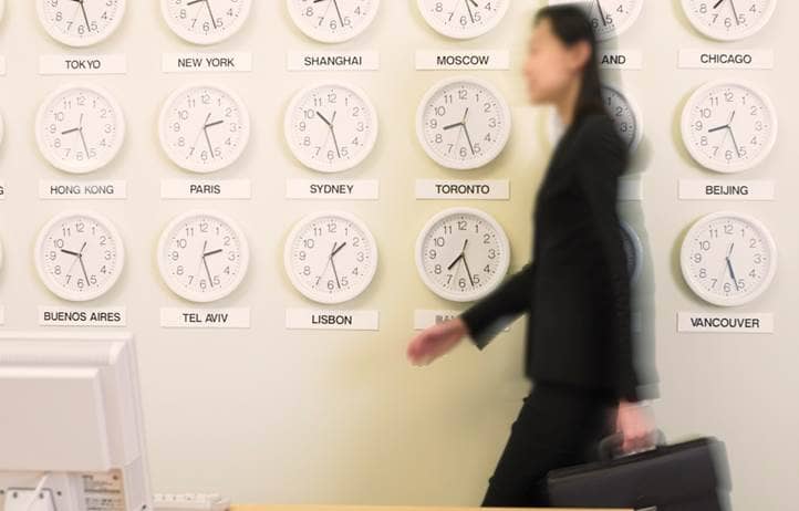 business woman walking with briefcase