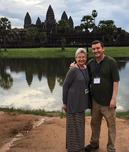 Eric Wydra in Angkor Wat.