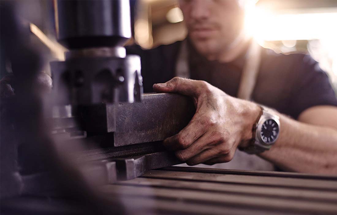 Man working on machine