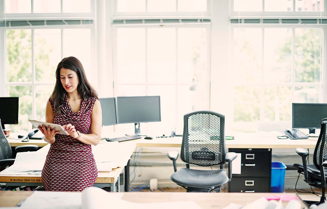 Professional alone in office