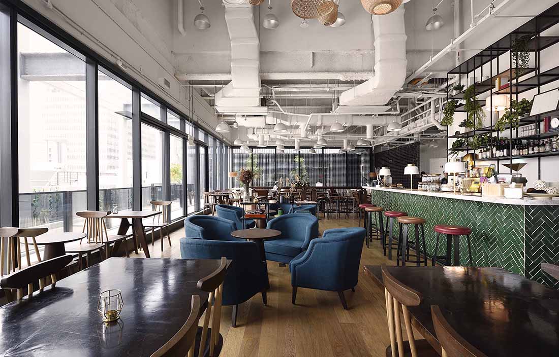 Inside of a restaurant