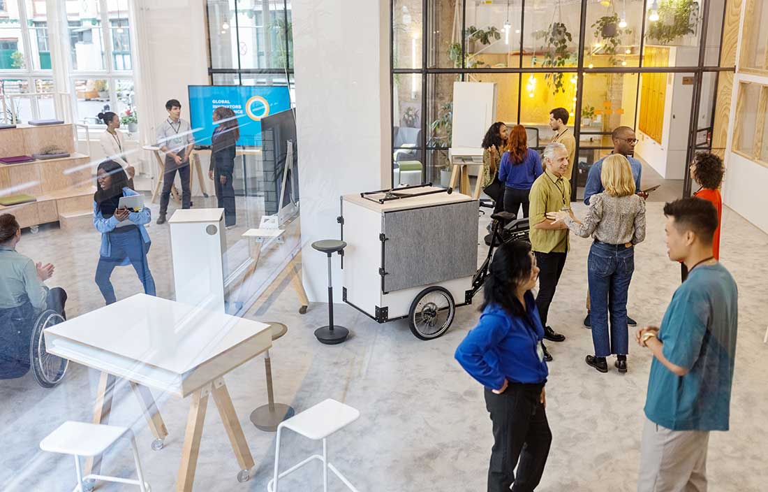 People meeting at a conference event.