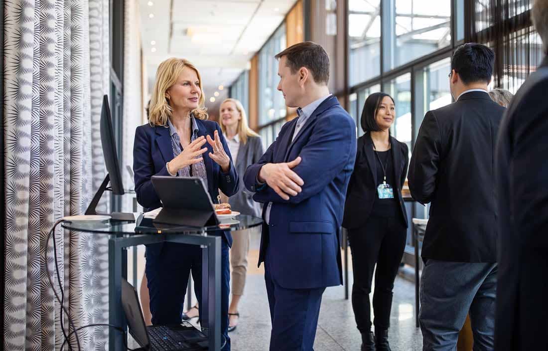 Executives meeting at the Investment Fund Executive Forum.
