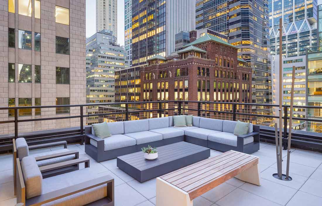 Rooftop in New York City.