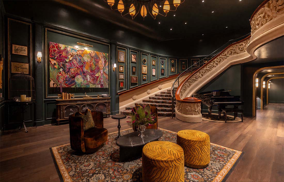 Modern event space interior.