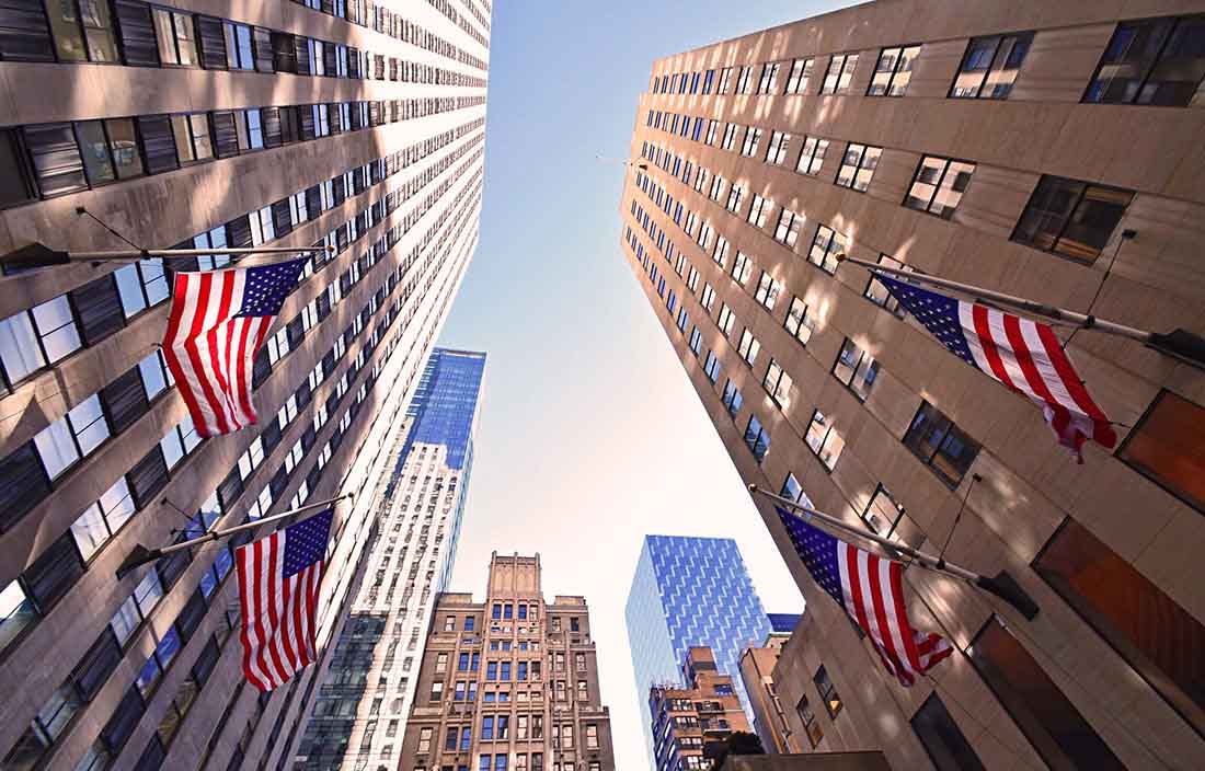 Government buildings from below