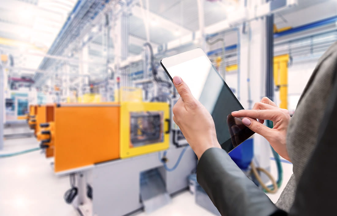 Connected manufacturing research on a tablet