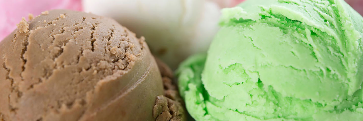 Close-up view of ice cream.