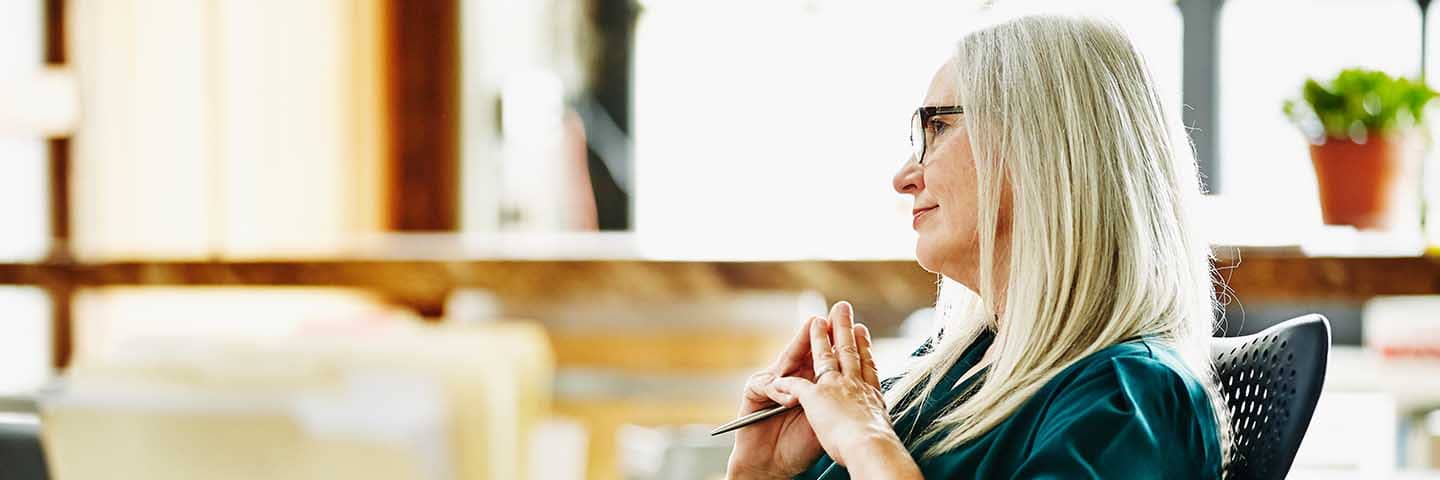 Financial advisor talking to their client.