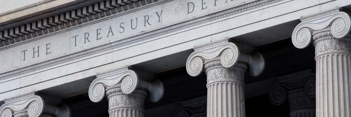 Treasury Department facade.