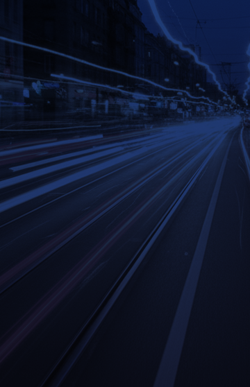 Lines of light on a road.