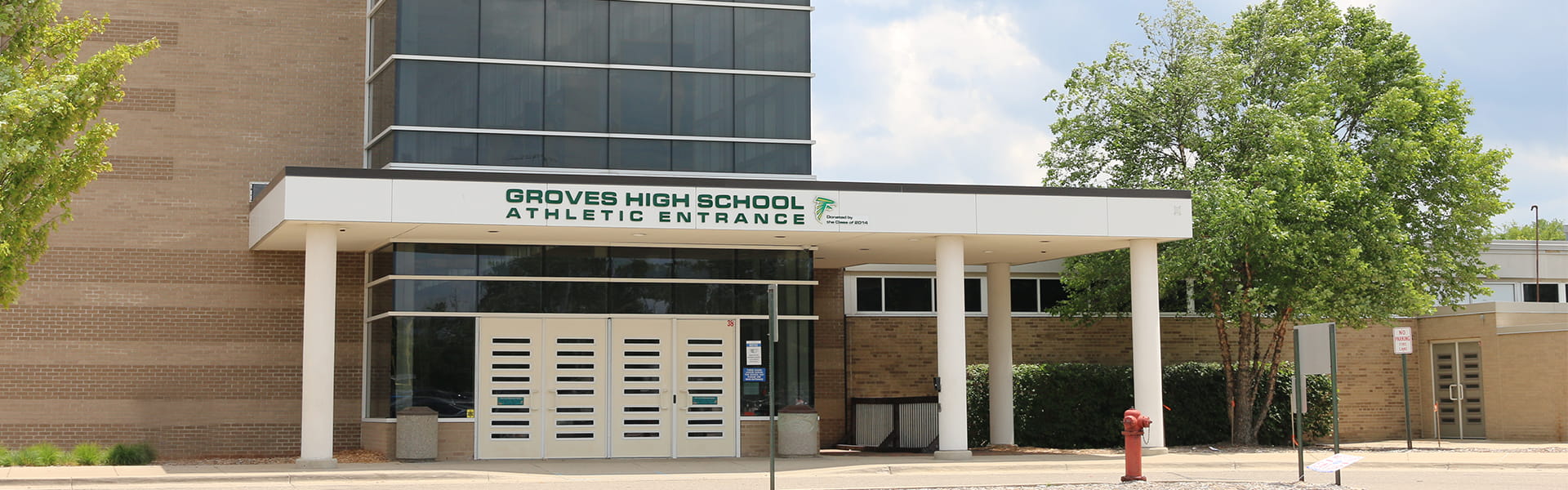 Birmingham Public Schools school entrance.