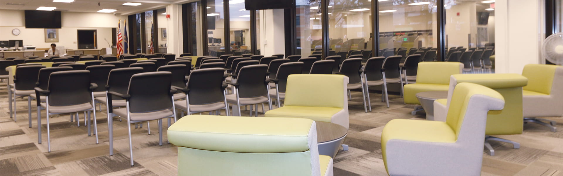 Interior of meeting room.