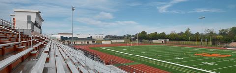 Van Buren Public Schools football field and stands.