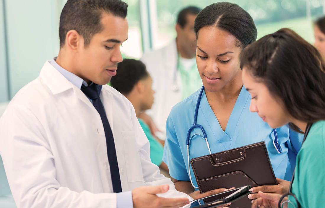 Doctor and nurses