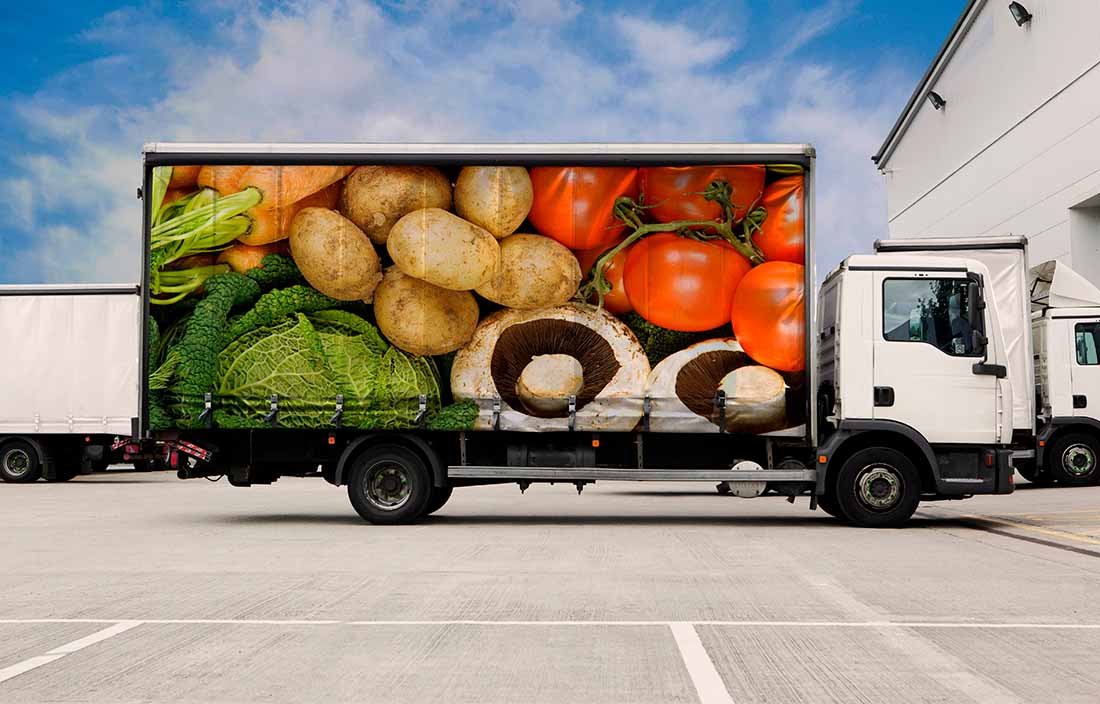 grocery store delivery truck