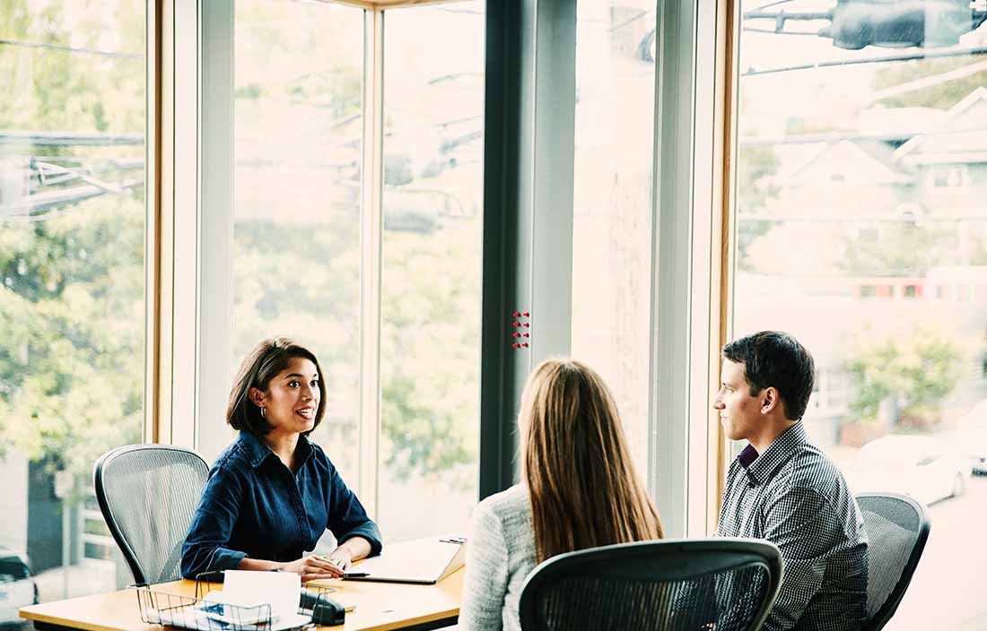 Business meeting in conference room