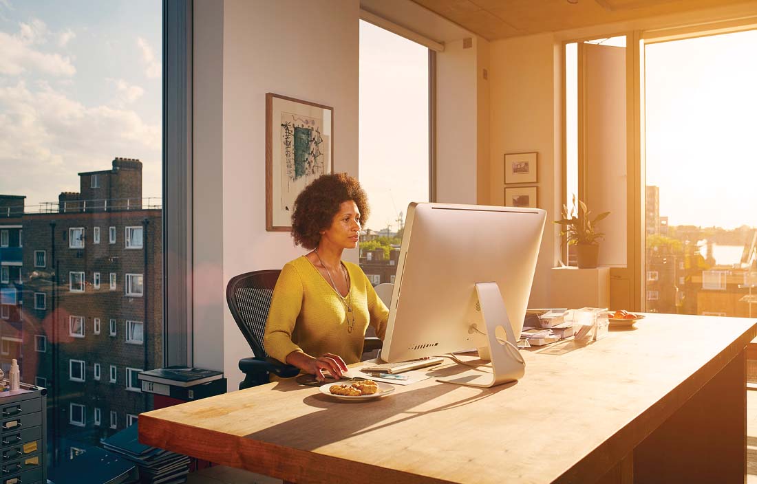 Woman at computer