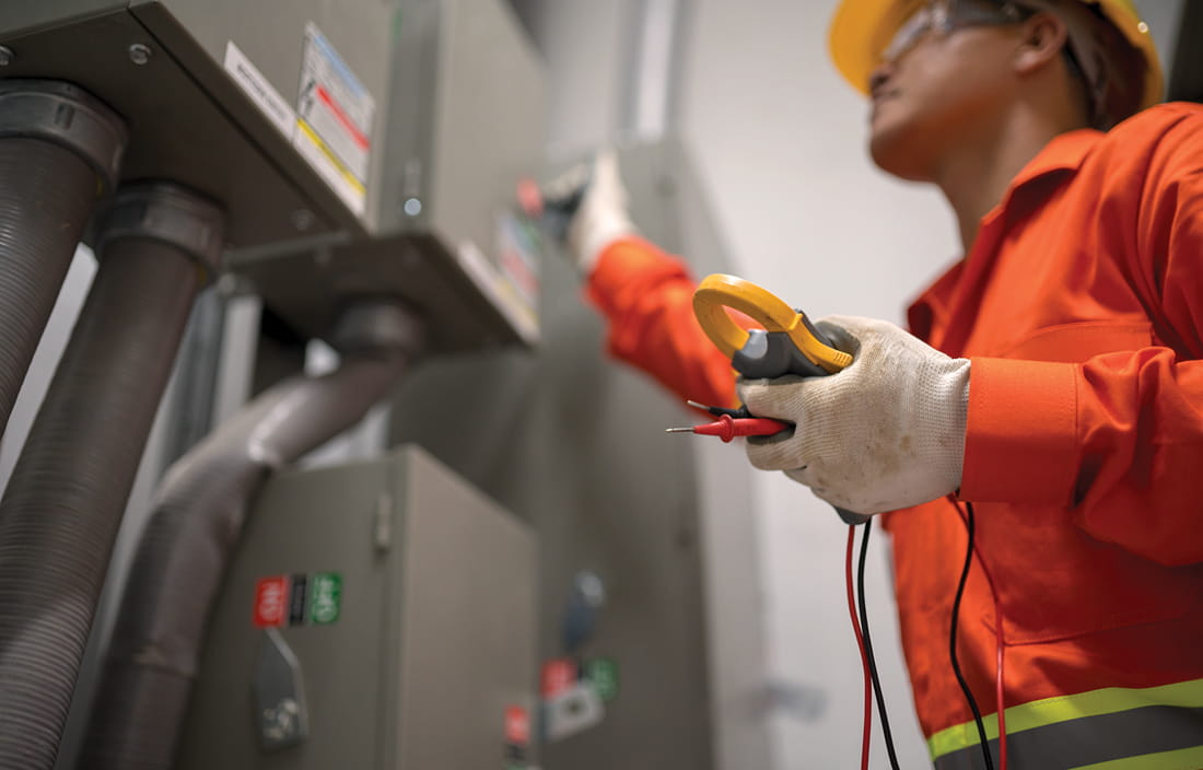 Man working in a factory