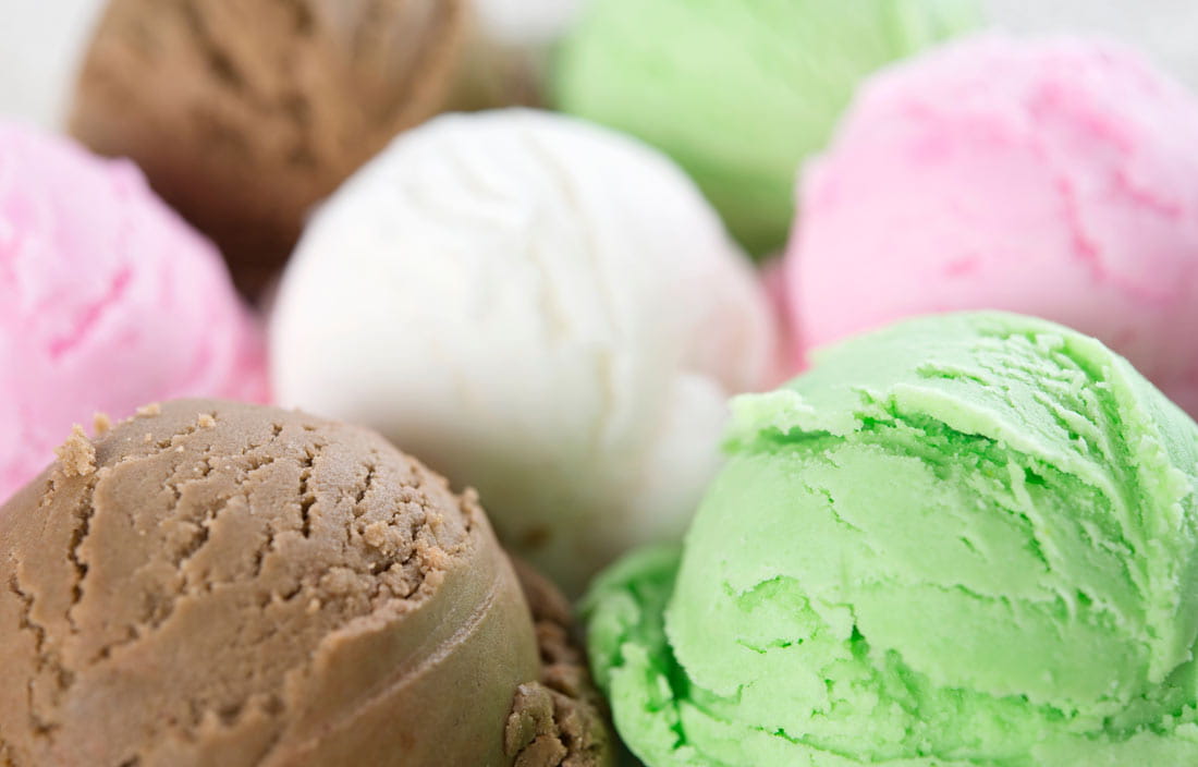 Close-up photo of ice cream.
