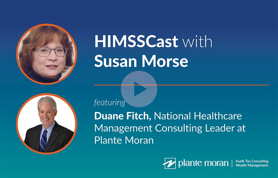 Video thumbnail introducing the HIMSSCast with Susan Morse.