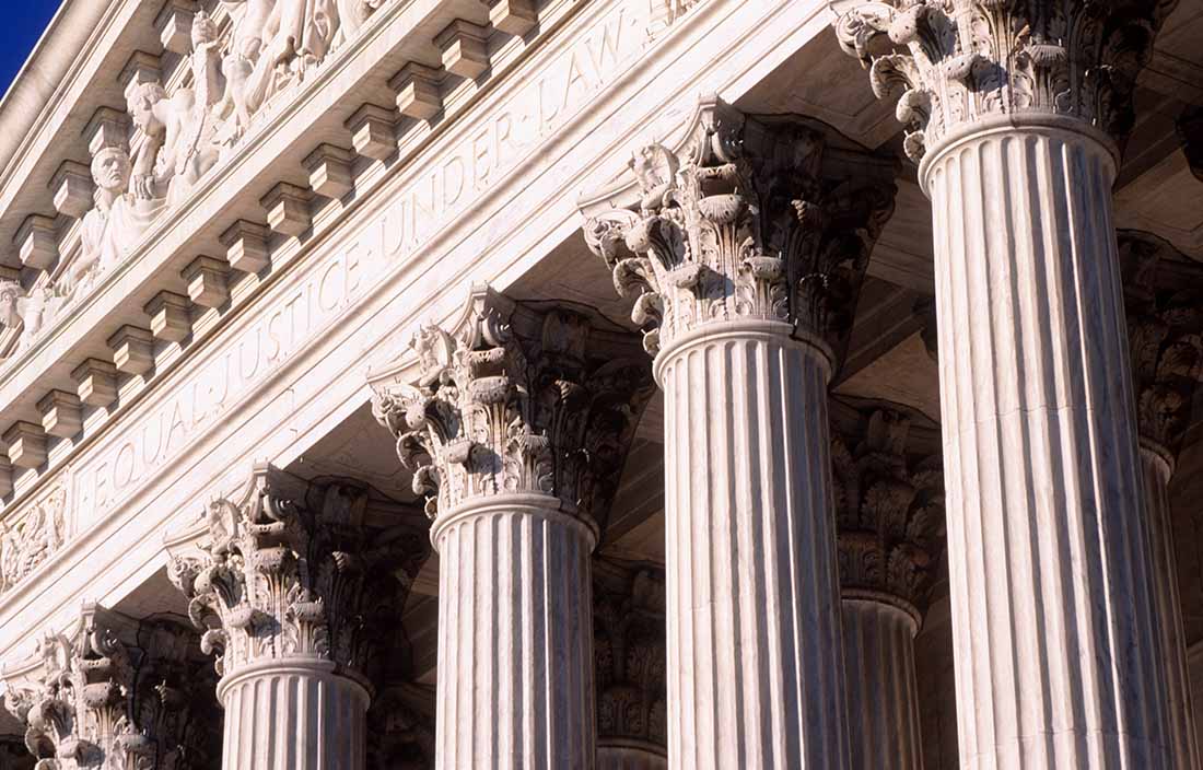 Pillars of U.S. government building.