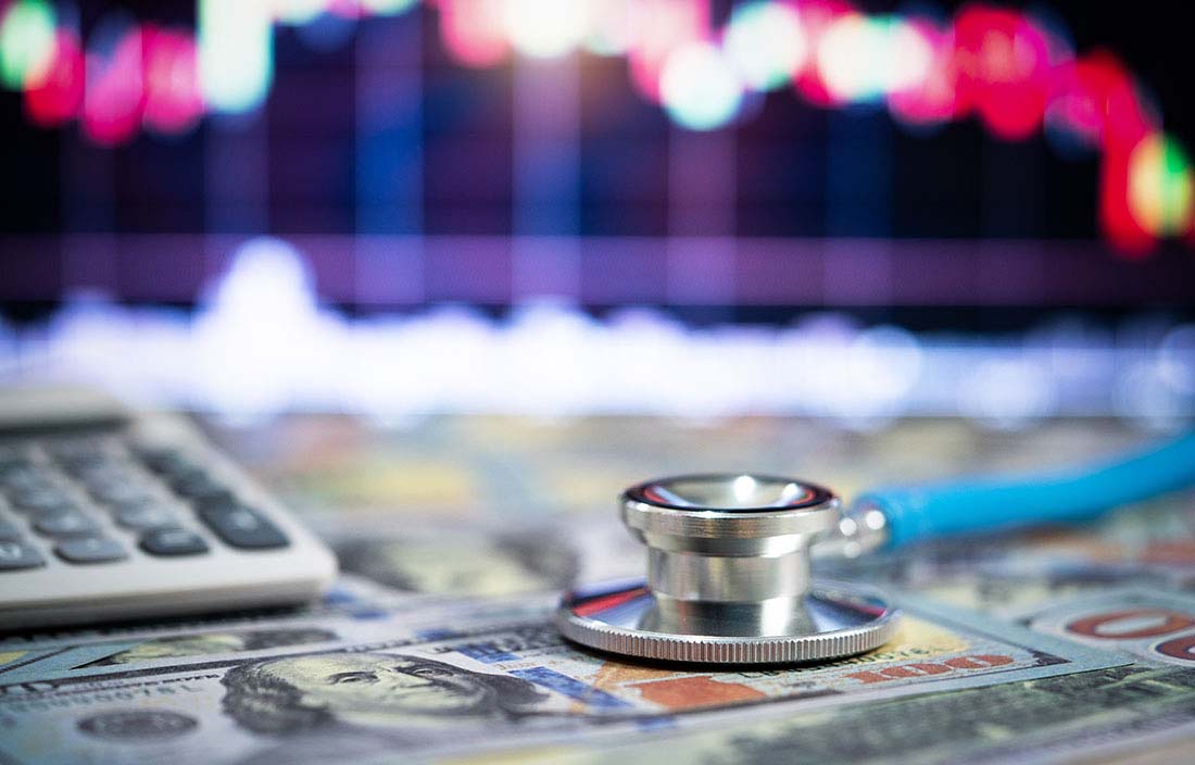 Stethoscope and money