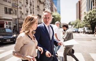 State and local tax professionals crossing the street.