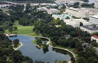 Aerial view of Washington D.C.