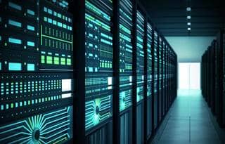 Data center interior.