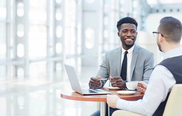 Financial advisor meeting with their clients.