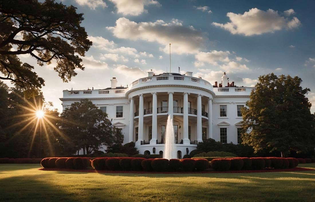 White House on a cloudy day.