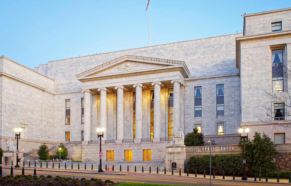 Exterior of U.S. government building.