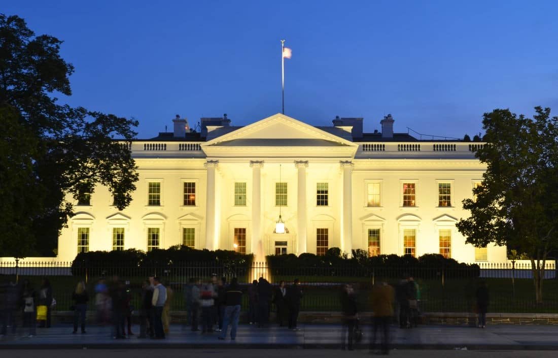 White House at night.