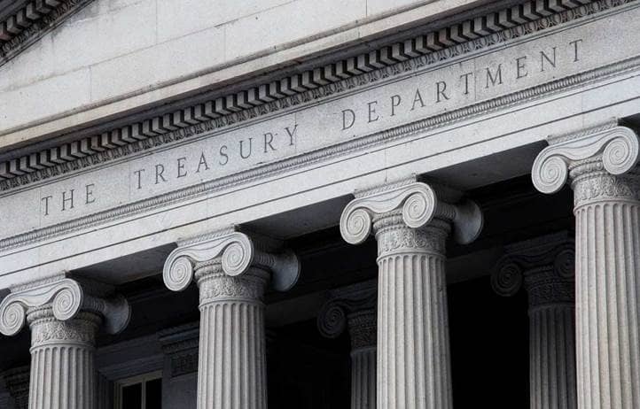 Treasury Department facade.