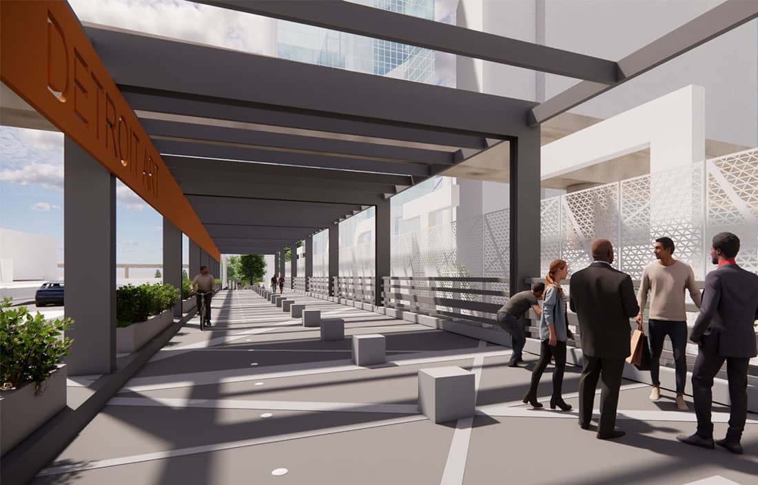 Rendering of future Second Avenue walkway.